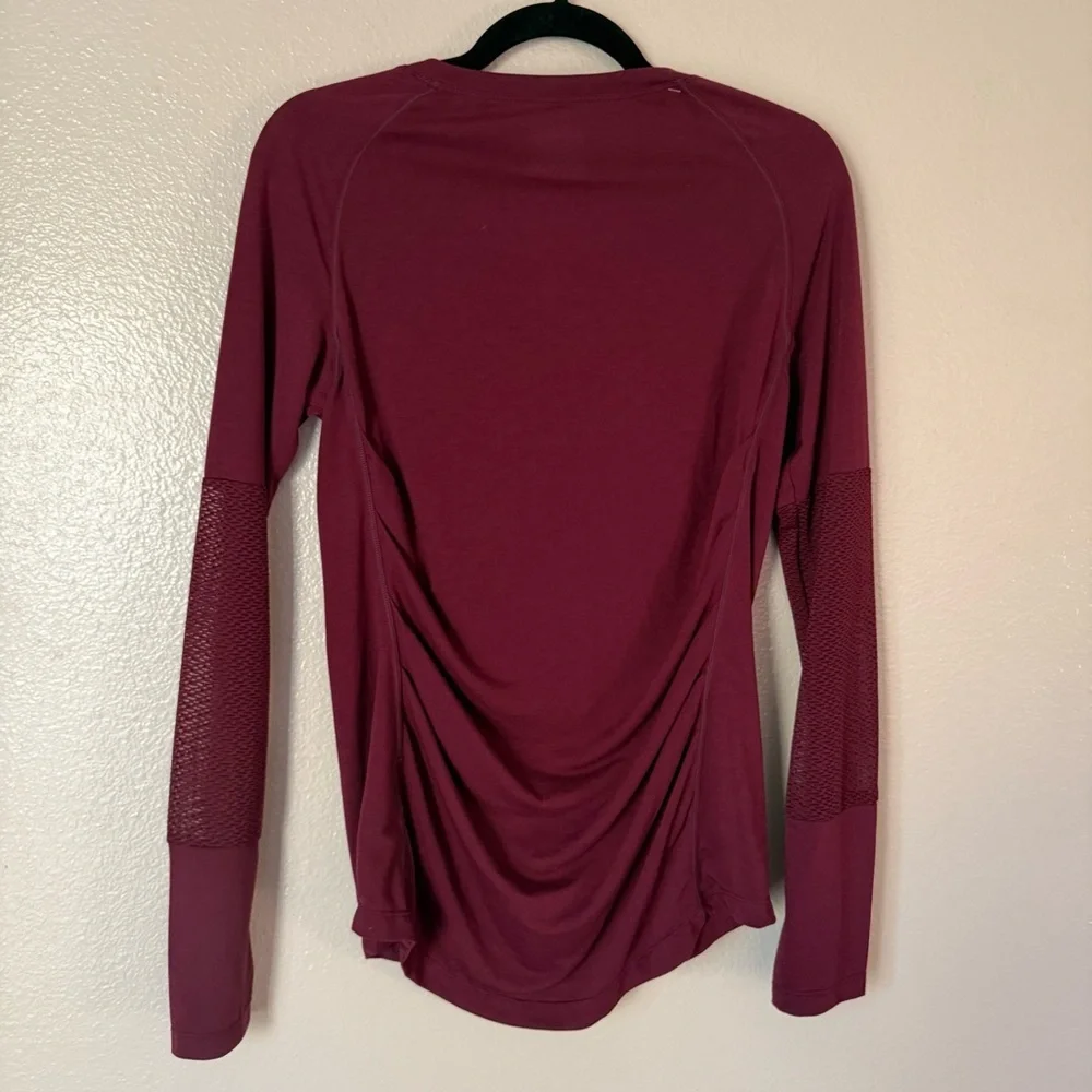 ASICS Women's Burgundy Long Sleeve Athletic Tee